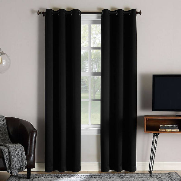 Sun Zero Extreme 2 - Pack Norway Theater Grade 100% Blackout Window Curtain 40X84