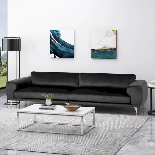 Christopher Knight Home Croydon Modern Glam Velvet Sofa for 4
